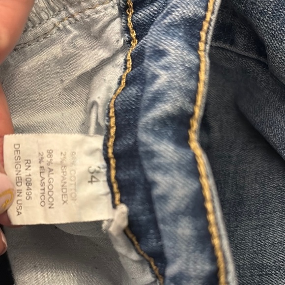 Victorious Blue Skinny Distressed Denim Pants Size 34 Men’s - Picture 7 of 7